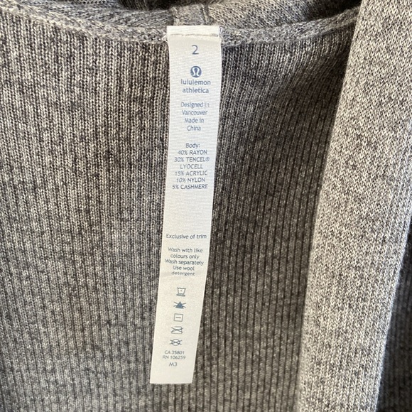 Lululemon Cabin Yogi Wrap Reversible Ribbed Cardigan - Picture 6 of 14